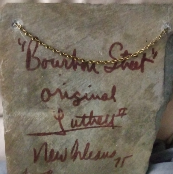 George B Luttrell II " Bourbon Street" on slate original signed art wall decor - Picture 4 of 6